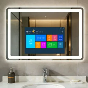 21.5 inch android smart magic mirror, touch screen LED bathroom mirror for hotel home