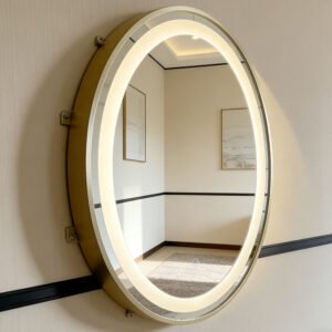 Oval LED Bathroom Mirror with Defogger, Bluetooth Music Vanity Mirror YUSUNSMART
