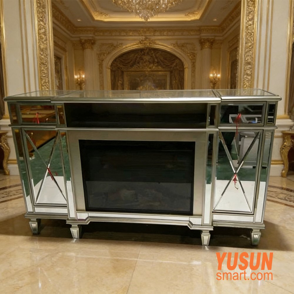 Luxury Mirrored Sideboard Storage Cabinet YUSUNSMART