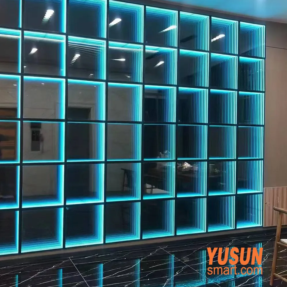LED Rhinestone Full Body Luxury Wall Floor Mirror for Bedroom Hotel YUSUN SMART