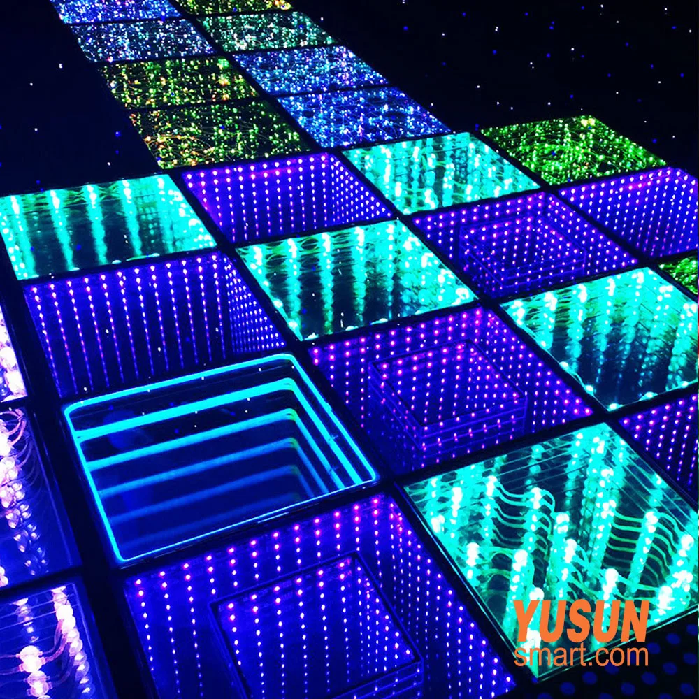 3D Infinity Mirror Floor Tile | 3D LED Dance Floor Light YUSUN SMART
