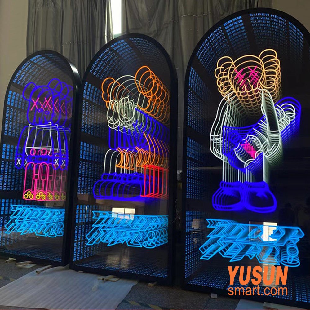 Logo Infinity Mirror Signage infinity mirror sign for retail shop