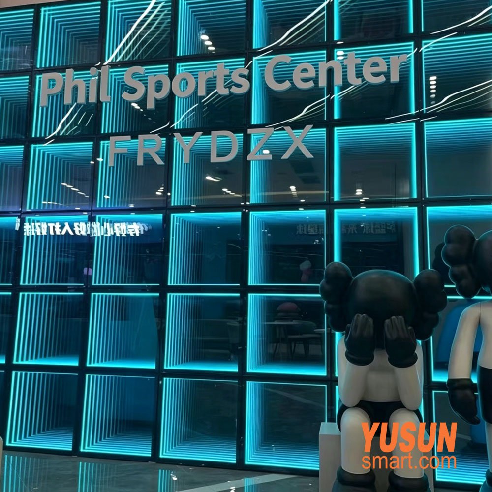YUSUNSMART infinity mirror LED wall for sports center & billiards hall