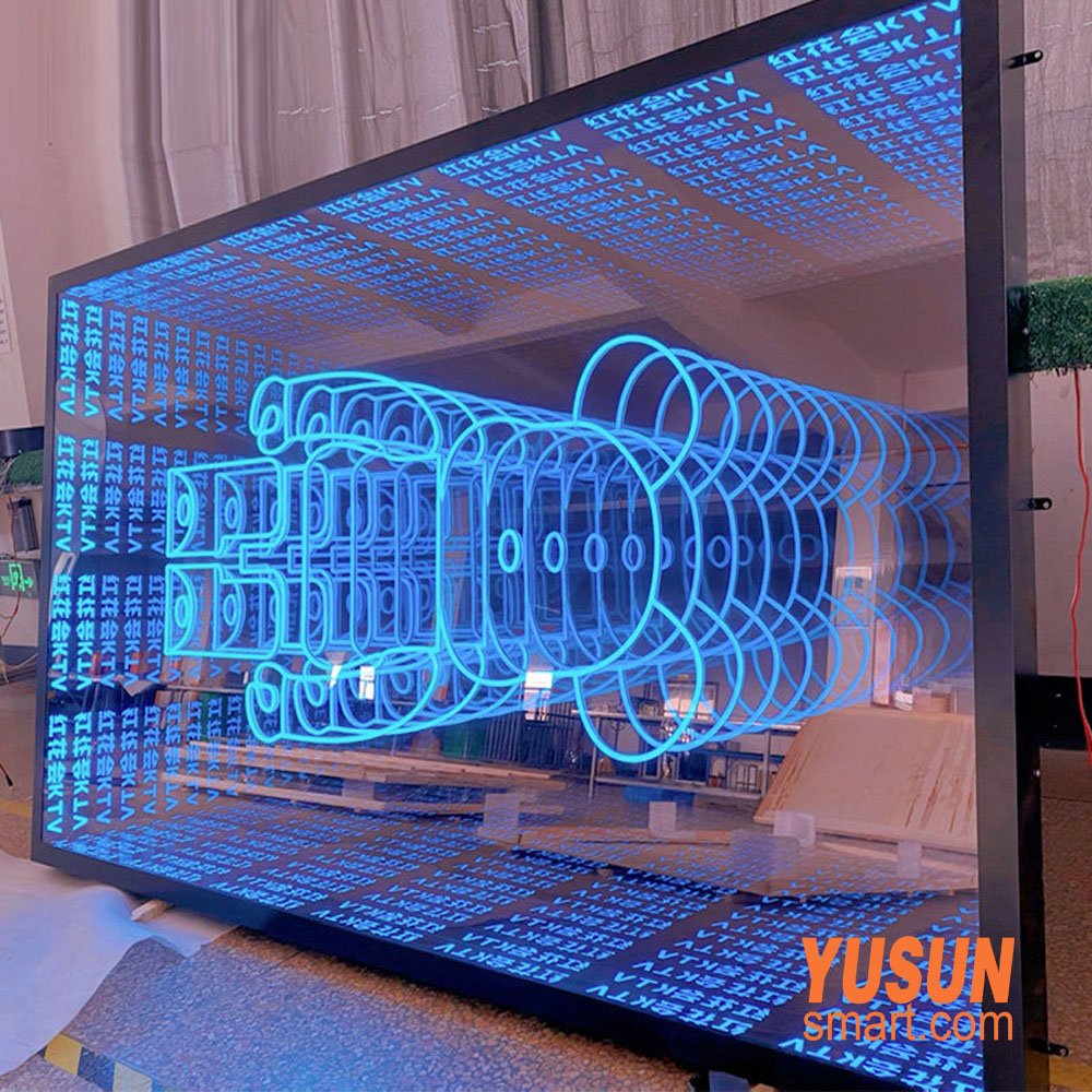 Logo Infinity Mirror Signage 3D LED Logo Light Box factory test