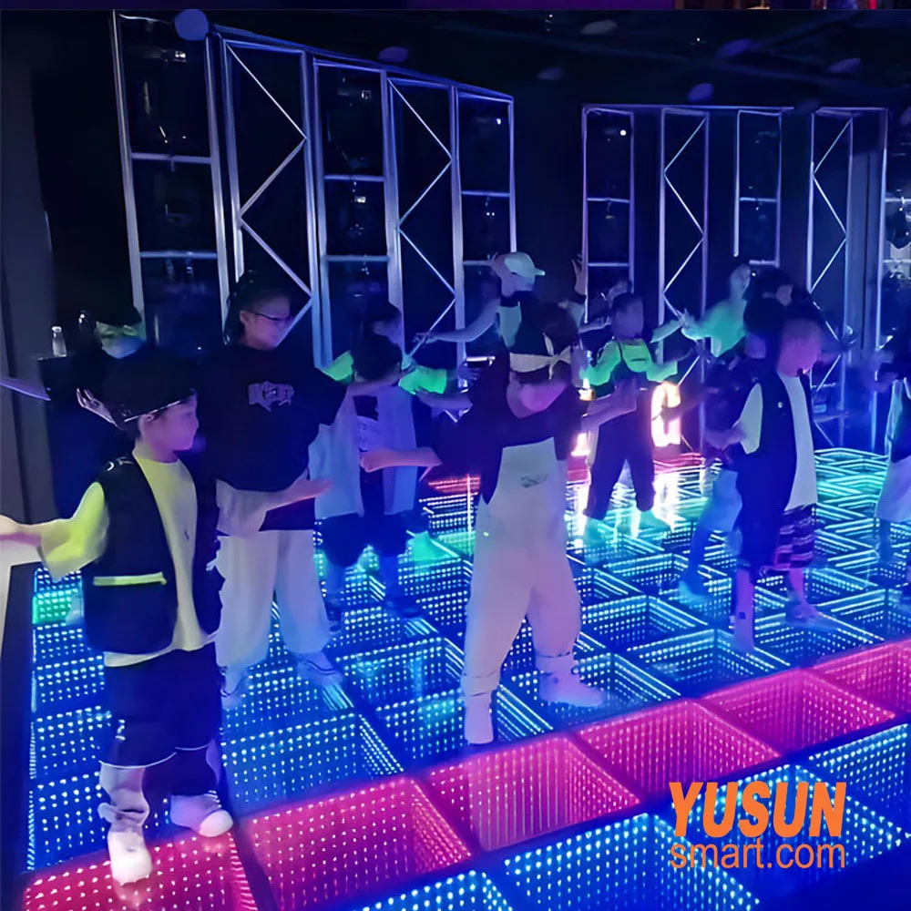 3D Infinity Mirror Floor Tile | 3D LED Dance Floor Light YUSUN SMART