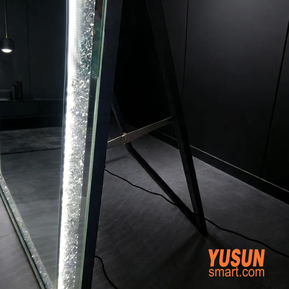 Standard dimension parameter table for crystal full-length LED mirrors, personalized size adjustments supported for bulk projectsr YUSUN SMART