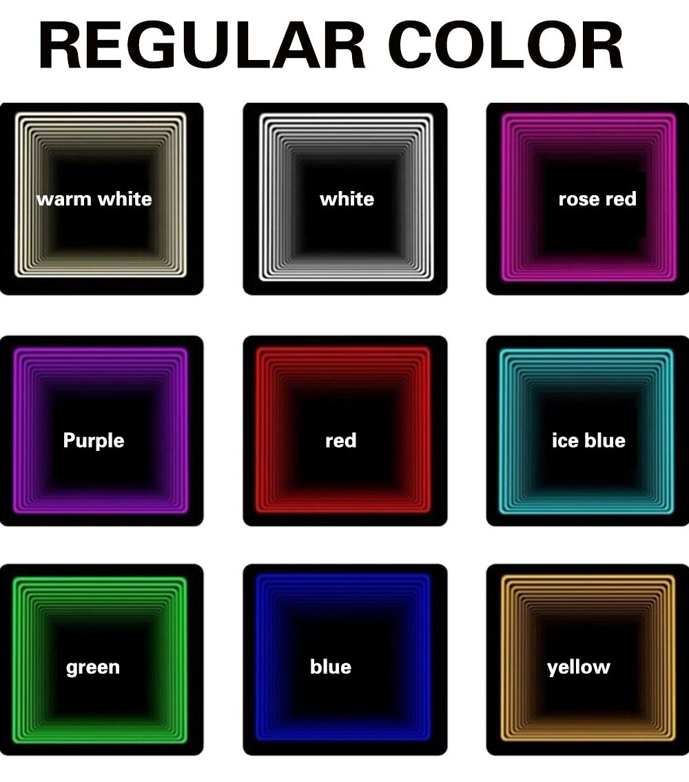 YUSUNSMART nightclub wall panel infinity mirror LED light color options