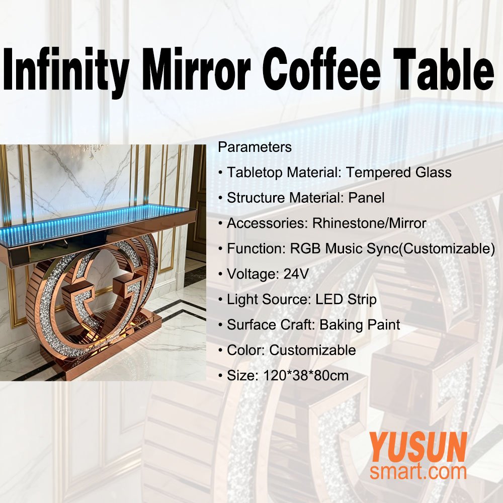 Infinity Mirror Console Table