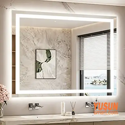 Coastal Resort Bright LED Vanity Mirror | Modern Luxury Vacation Hotel Bathroom Smart Mirror