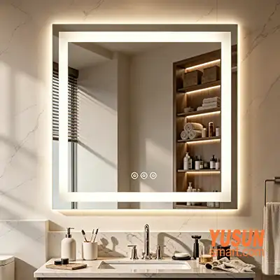 Backlit LED Smart Mirror | Neutral Modern Hotel Mirror