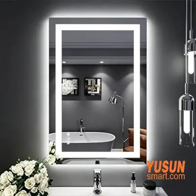 Square Frameless IP65 Anti-Fog LED Smart Mirror | Hotel Bathroom OEM Bulk Supply