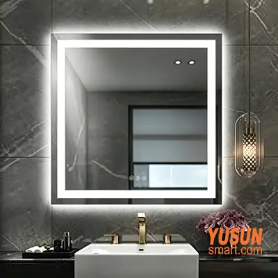 Dark Tone Backlit LED Hotel Bathroom Mirror | Anti-Fog Commercial Vanity Mirror