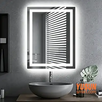 Minimalist Frameless LED Anti-Fog Mirror | Modern Budget Hotel Bathroom Vanity Mirror
