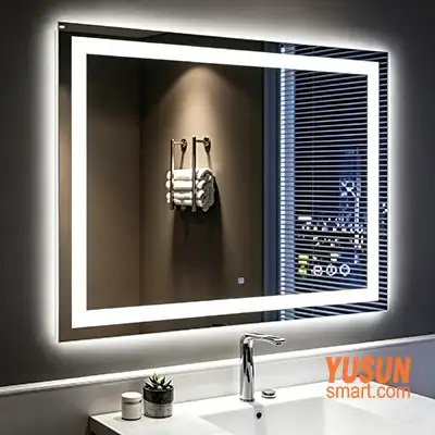 City Business Hotel LED Smart Mirror | Touch Control Anti-Fog Wall Mirror for Urban Hospitality