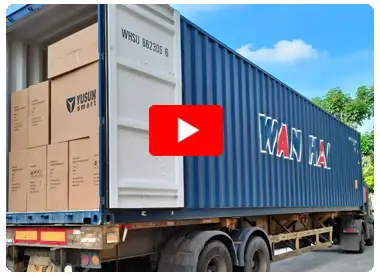 YUSUN SMART Container Loading for USA Shipment | Smart LED Mirror Bulk Export Delivery