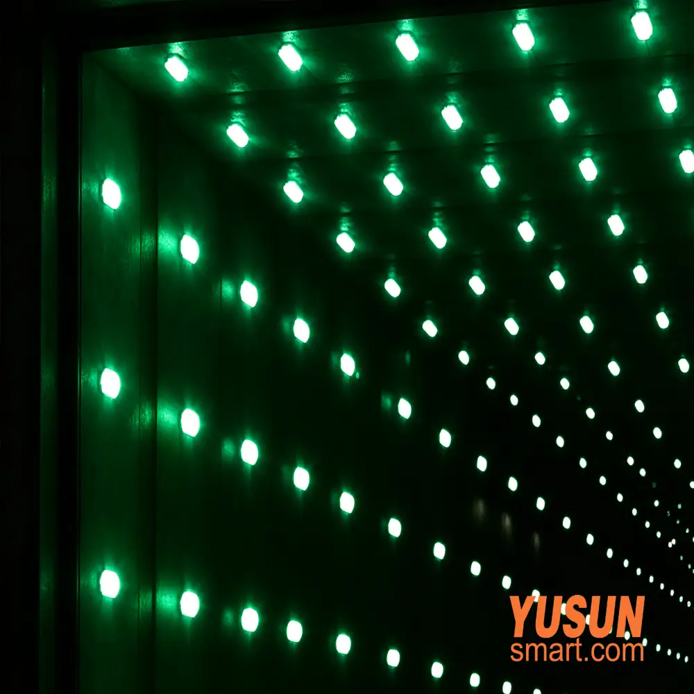 Deep Tunnel RGB LED Thousand Layer Mirror Lighting Detail Deep Tunnel Effect 3D Infinite Mirror Christmas Tree Addressable RGB LED Dot Light Interior Wholesale Supplier