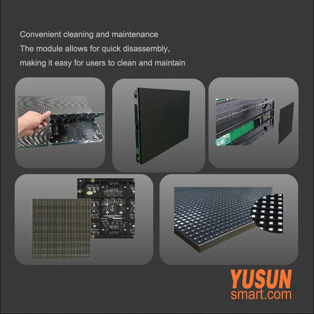 LED floor tile screen modular structure for convenient cleaning & maintenance Radar interactive LED floor tile screen quick‑disassembly module for easy maintenance YUSUN SMART supplier